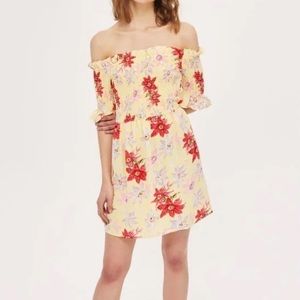 Topshop yellow floral dress